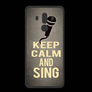 Coque  Huawei MATE 10 PRO PREMIUM Keep Calm and Sing Gris