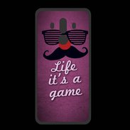 Coque  Huawei MATE 10 PRO PREMIUM Life It's a game Rose ZG