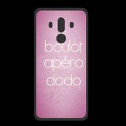 Coque  Huawei MATE 10 PRO PREMIUM Boulot Apéro Dodo Rose ZG