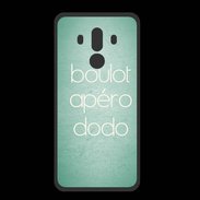 Coque  Huawei MATE 10 PRO PREMIUM Boulot Apéro Dodo Vert ZG