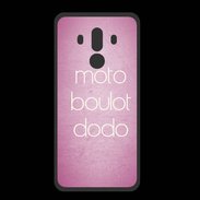 Coque  Huawei MATE 10 PRO PREMIUM Moto Boulot Dodo rose ZG