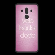 Coque  Huawei MATE 10 PRO PREMIUM Vélo Boulot Dodo Rose ZG
