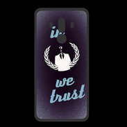 Coque  Huawei MATE 10 PRO PREMIUM In anonymous We trust bleu ZG