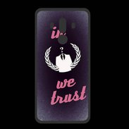Coque  Huawei MATE 10 PRO PREMIUM In anonymous We trust Rouge ZG