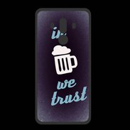 Coque  Huawei MATE 10 PRO PREMIUM In Beer We trust bleu ZG