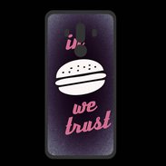 Coque  Huawei MATE 10 PRO PREMIUM In Burger We trust Rouge ZG