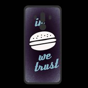 Coque  Huawei MATE 10 PRO PREMIUM In Burger We trust Bleu ZG