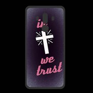 Coque  Huawei MATE 10 PRO PREMIUM In Christ We trust Rouge ZG