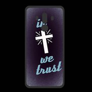 Coque  Huawei MATE 10 PRO PREMIUM In Christ We trust Bleu ZG