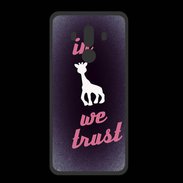 Coque  Huawei MATE 10 PRO PREMIUM In Girafe We trust Rouge ZG