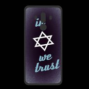 Coque  Huawei MATE 10 PRO PREMIUM In Judaïsme We trust Bleu ZG 
