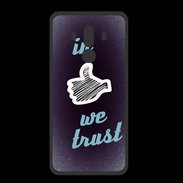 Coque  Huawei MATE 10 PRO PREMIUM In Like We trust Bleu ZG