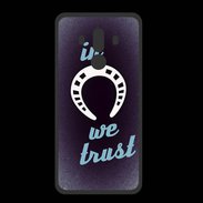 Coque  Huawei MATE 10 PRO PREMIUM In Luck We trust Bleu ZG