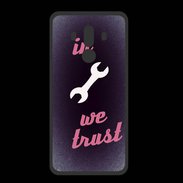 Coque  Huawei MATE 10 PRO PREMIUM In Mecanic We trust Rouge ZG