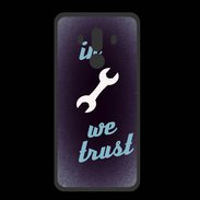 Coque  Huawei MATE 10 PRO PREMIUM In Mecanic We trust Bleu ZG