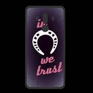 Coque  Huawei MATE 10 PRO PREMIUM In Luck We trust Rouge ZG