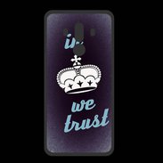 Coque  Huawei MATE 10 PRO PREMIUM In Queen We trust Bleu ZG