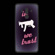 Coque  Huawei MATE 10 PRO PREMIUM In Uzi We trust Rouge ZG