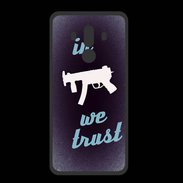 Coque  Huawei MATE 10 PRO PREMIUM In Uzi We trust Bleu ZG