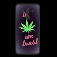 Coque  Huawei MATE 10 PRO PREMIUM In Weed We trust Rouge ZG