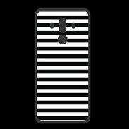 Coque  Huawei MATE 10 PRO PREMIUM rayures noires et blanches