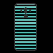 Coque  Huawei MATE 10 PRO PREMIUM rayures noires et bleues