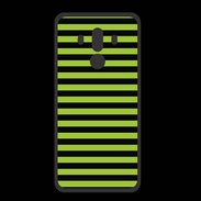 Coque  Huawei MATE 10 PRO PREMIUM rayures noires et vertes