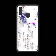 Coque  Huawei P20 Lite PREMIUM Papillons et notes de musique