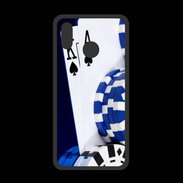 Coque  Huawei P20 Lite PREMIUM Poker bleu et noir