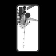 Coque  Huawei P20 Lite PREMIUM Avion de chasse F18 en noir et blanc
