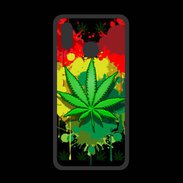 Coque  Huawei P20 Lite PREMIUM Feuille de cannabis et cœur Rasta