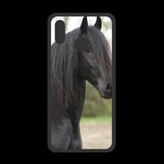 Coque  Huawei P20 Lite PREMIUM Magnifique cheval noir 5