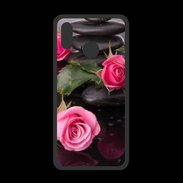 Coque  Huawei P20 Lite PREMIUM Rose et Galet Zen