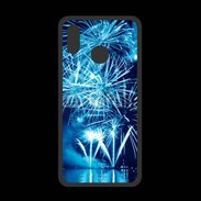 Coque  Huawei P20 Lite PREMIUM Feu d'artifice en noir et bleu
