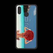 Coque  Huawei P20 Lite PREMIUM Femme assise sur la plage