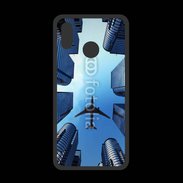 Coque  Huawei P20 Lite PREMIUM Avion de ligne au dessus des immeubles