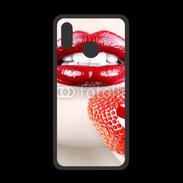 Coque  Huawei P20 Lite PREMIUM Bouche sexy rouge à lèvre gloss rouge fraise