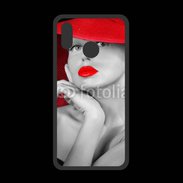 Coque  Huawei P20 Lite PREMIUM Femme élégante en noire et rouge 15