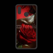 Coque  Huawei P20 Lite PREMIUM Belle rose rouge 500