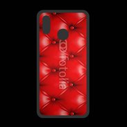 Coque  Huawei P20 Lite PREMIUM Capitonnage cuir rouge