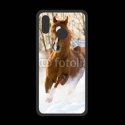Coque  Huawei P20 Lite PREMIUM Cheval arabe dans la neige 100