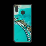 Coque  Huawei P20 Lite PREMIUM Vue aérienne Bungalow à Tahiti