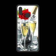 Coque  Huawei P20 Lite PREMIUM Champagne et rose rouge