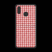 Coque  Huawei P20 Lite PREMIUM Effet vichy rouge et blanc