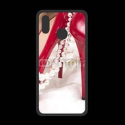 Coque  Huawei P20 Lite PREMIUM Escarpins rouges et perles