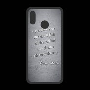Coque  Huawei P20 Lite PREMIUM Survie valeur Noir Citation Oscar Wilde