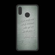 Coque  Huawei P20 Lite PREMIUM Vrai vie Vert Citation Oscar Wilde