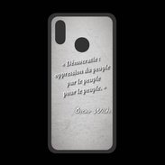 Coque  Huawei P20 Lite PREMIUM Démocratie Gris Citation Oscar Wilde