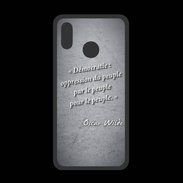 Coque  Huawei P20 Lite PREMIUM Démocratie Noir Citation Oscar Wilde