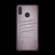 Coque  Huawei P20 Lite PREMIUM Démocratie Violet Citation Oscar Wilde